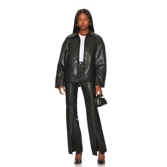 GRLFRND Hallie Slit‎ Ankle Jean in Black - Picture 1 of 15